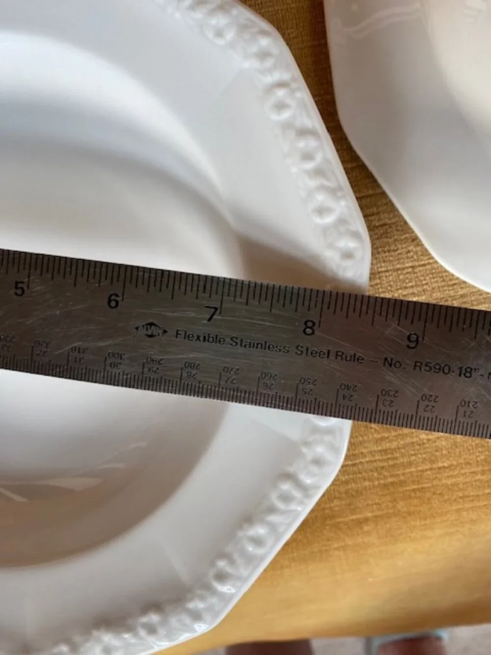 Rosenthal China Germany Continental Maria All White Rim Soup Bowls, 3, - 8 5/8